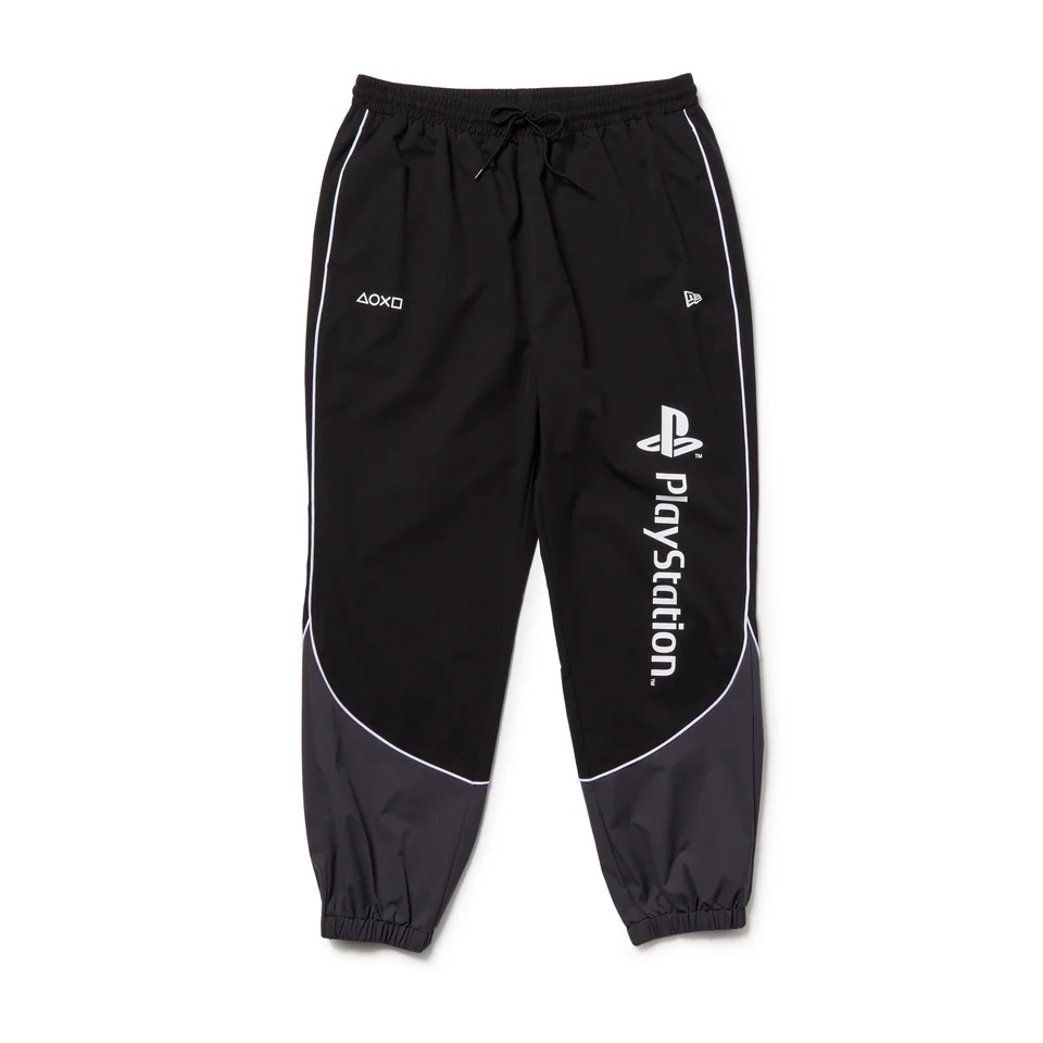 【正規代理店】 ニューエラ NEWERA オーバーサイズド パイピング トラックパンツ PlayStation プレイステーション ブラック | パフォーマンスアパレル 14693218 メンズ レディース ユニセックス 男女兼用 送料無料