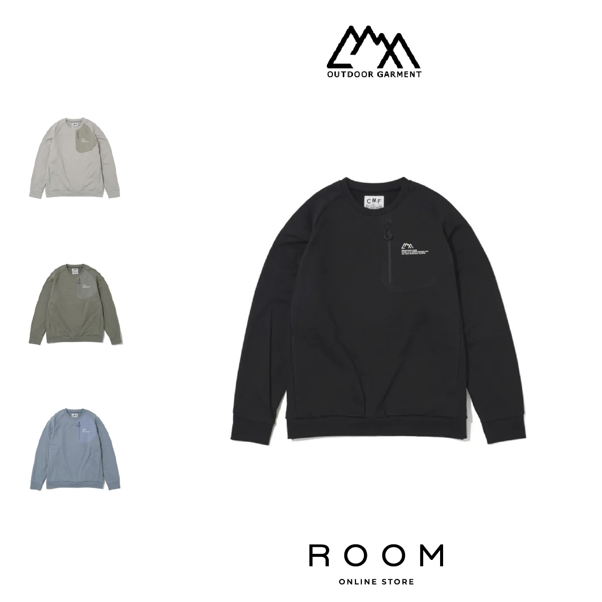 【堅苦しさ・置き目取りまわし】 CMF OUTDOOR GARMENT シーエムエフアウトドアガーメント BONDING SWEAT SHIRTS CMF2601-C05 汗水 貨物輸送無料