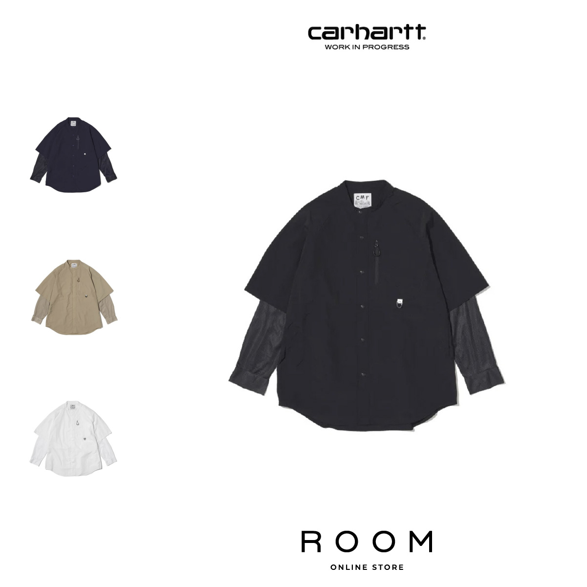 35%OFF【公式・正規取扱】 CMFOUTDOORGARMENT シーエムエフアウトドアガーメント COMFY コムフィ NO COLLAR SHIRTS CMF2501-S01C シャツ アウトドアキャンプ メンズ レディース ユニセックス 男女兼用 送料無料