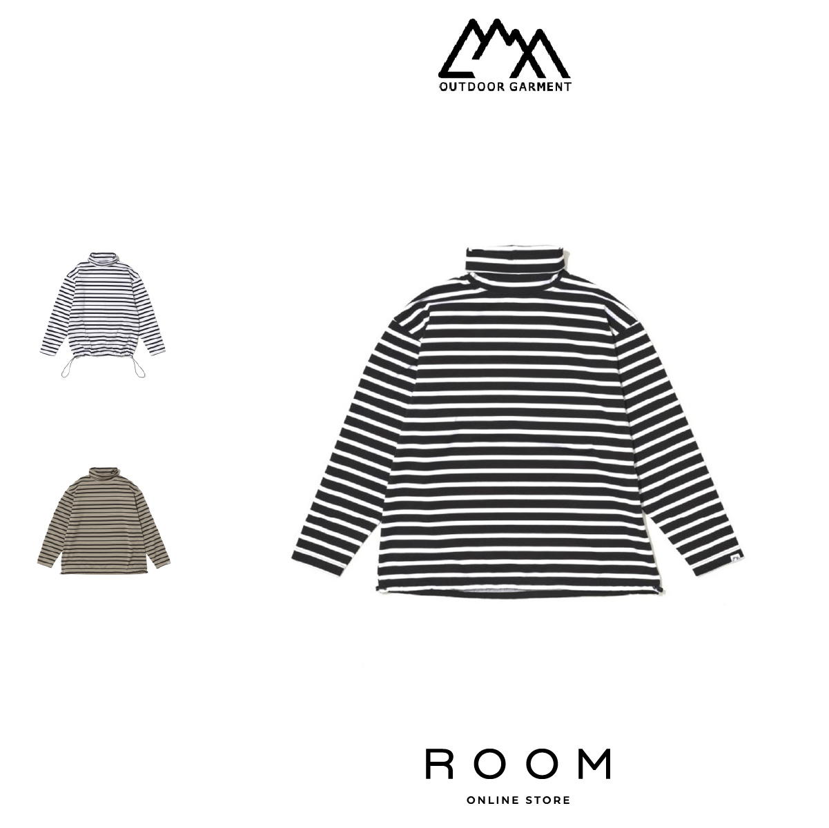 15%OFF【公式・正規取扱】CMF OUTDOOR GARMENT シーエムエフ アウトドア ガーメント BORDER MOC TEE CMF2502-C06J Tシャツ 長袖 モックネック 送料無料