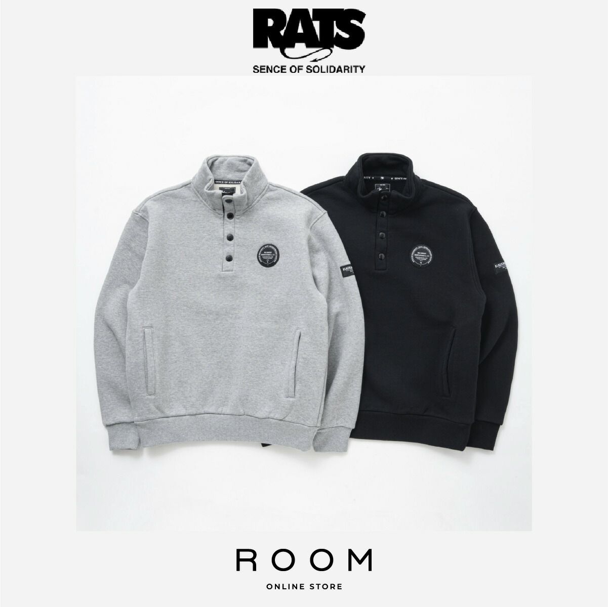 楽天市場】RATS HALF ZIP SWEAT 24'RTC-0905 24AW 24FW 日本製