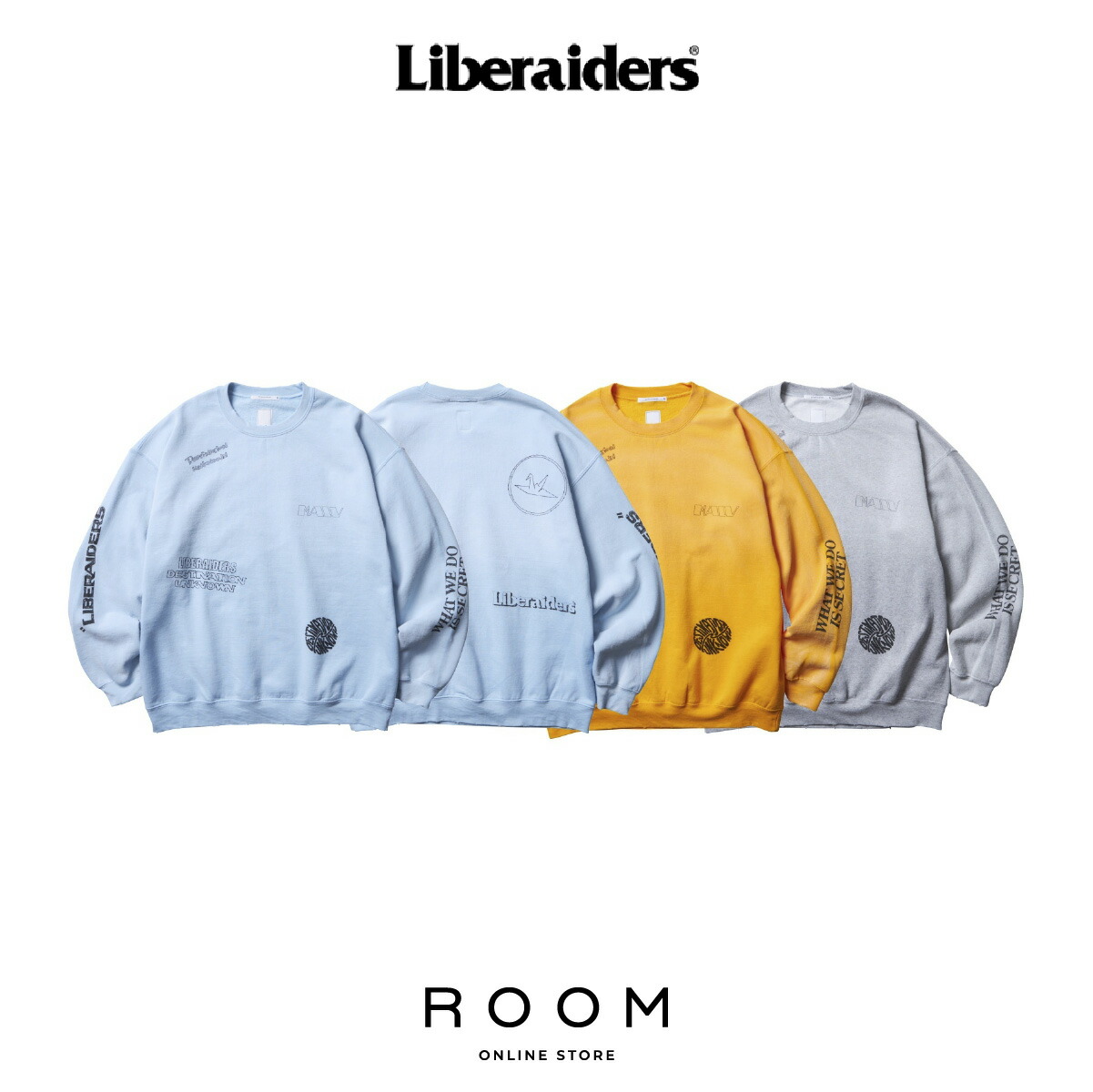 25%OFF【堅苦しさ・置き目取りまわし】 Liberaiders リベレイダース HANDWRITING PRINT CREWNECK 713032501 汗水 調教師 貨物輸送無料
