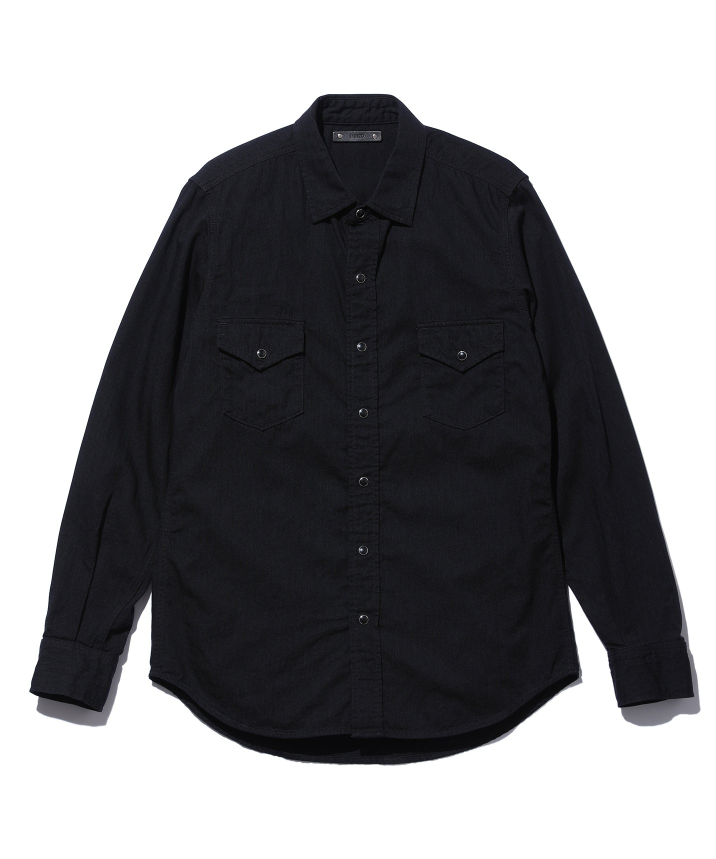 【堅苦しさ・定め事取りまわし】マインジーンズ MINEDENIM 501 Western SH OWS BLK WST-501 デニムウエスタンシャツ 黒いこと 貨物輸送無料