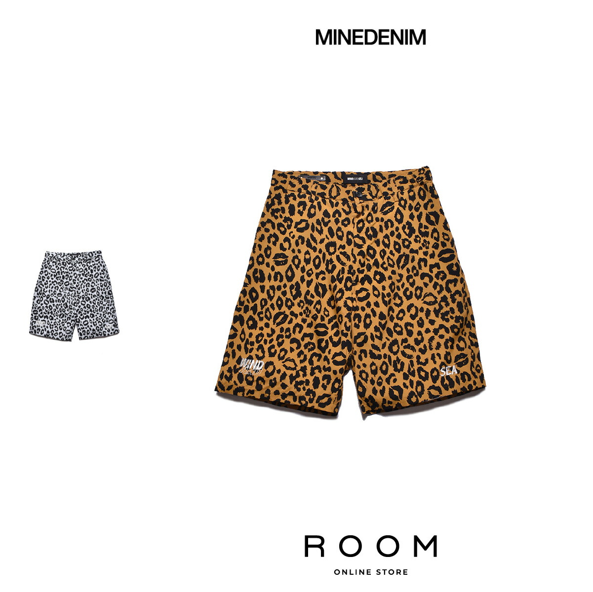 35%OFF 【公式・正規取扱】マインデニム MINEDENIM WDS X MINEDENIM LIPS LEOPARD PRINT EASY SHORTS 24MND-WAS004 ショートパンツ メンズ 送料無料｜ROOM ONLINE STORE