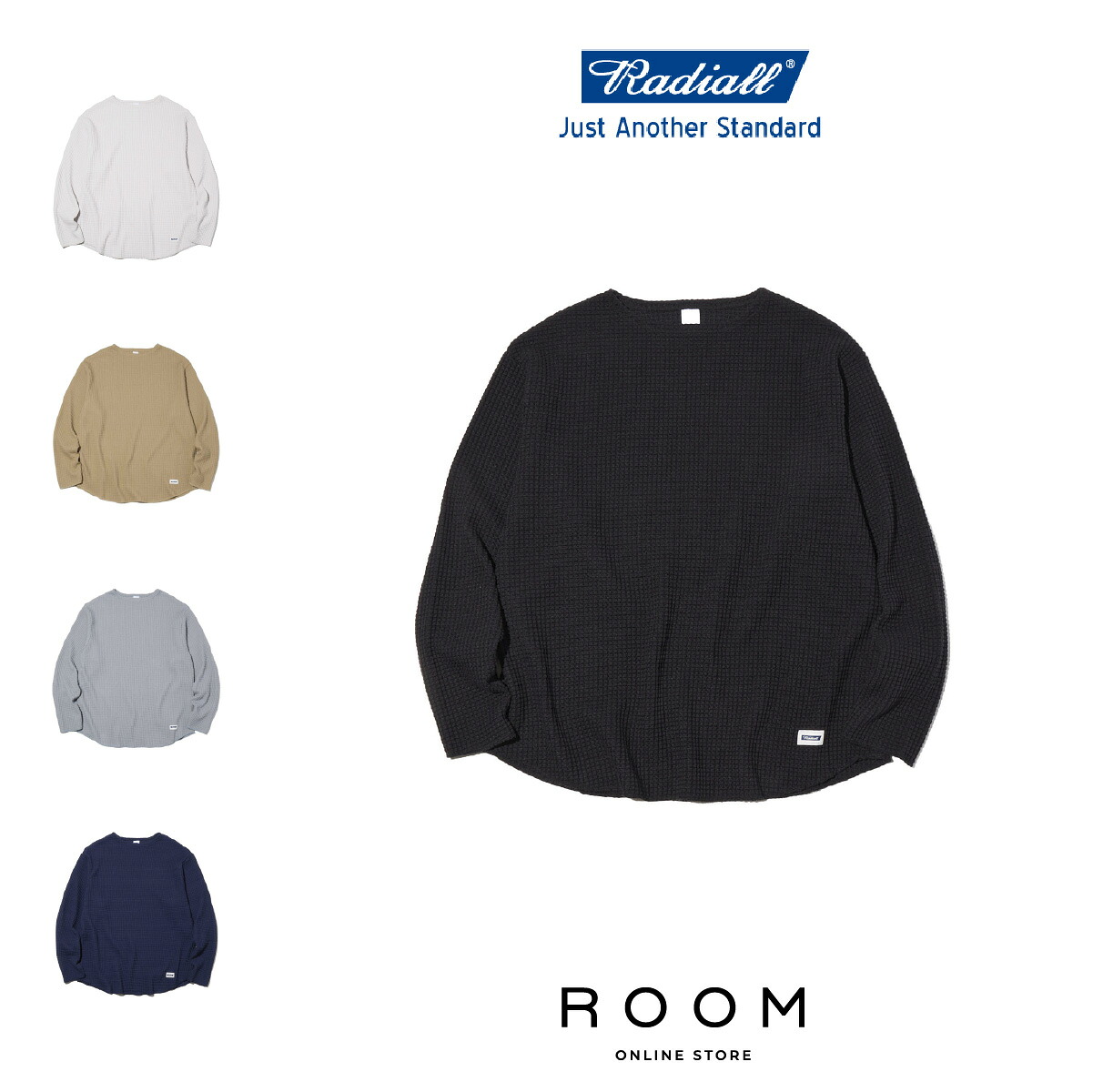 【公式・正規取扱】ラディアル RADIALL BIG WAFFLE - BOAT NECK T-SHIRT L/S RAD-BWF001 Tシャツ 長袖 カットソー 送料無料