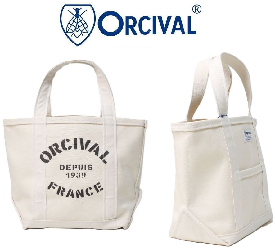 【20%OFF引き換え証有】2026SS Orcival オーシバル オーチバル 構内 定番トートバッグ 刷り上げる #OR-H0361 KWC TOTE BAG SMALL ユニ一発やる 黒いこと刷り上げる