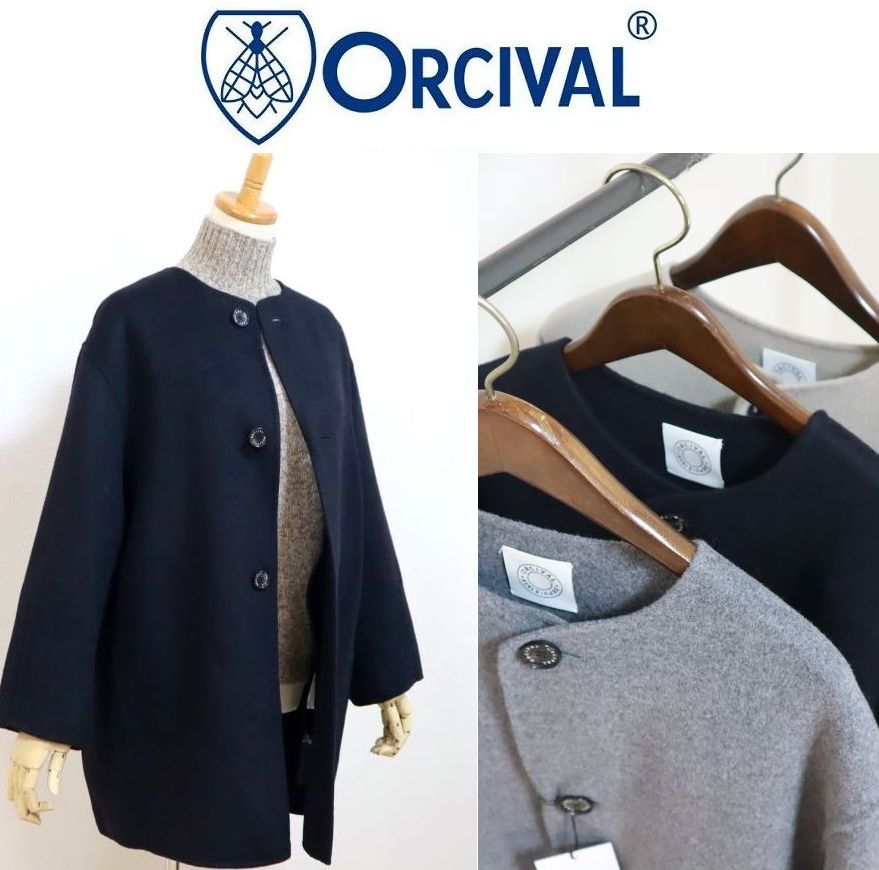 【SALE30%OFF】2025秋冬 ORCIVAL オーシバル オーチバル リバー羊毛 否色つや厚地の外套  #OR-A0747 REV 3色詳しく述べる  レディース