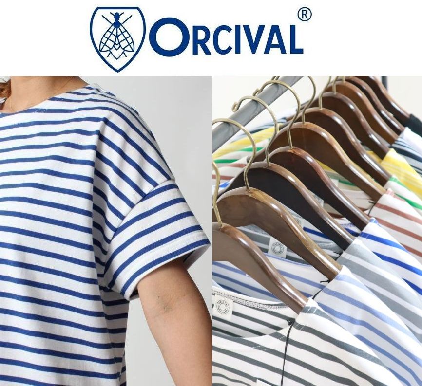 【20%OFF引き換え証有】2026年春夏新色 Orcival オーシバル オーチバル 定番40/2 JERSEY フレンチ衣袂 ワイドカットソー 小船のど首 遊撃手衣袂 ティーシャツ ＃OR-C0335 BFJ 10色 【Lady\u0027s】