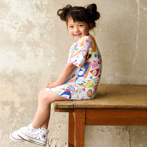 セール Sale 50 Off Room Seven ルームセブン 形色々artカットソーワンピース 104 116 128 140 152サイズ Francophile Dk