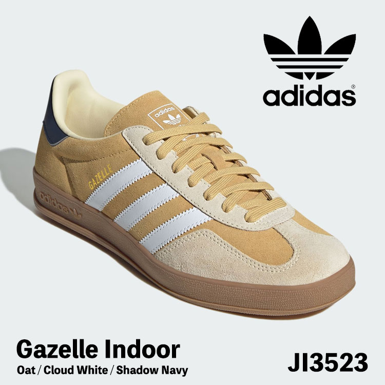 アディダス オリジナルス スニーカー adidas Originals スニーカー Gazelle Indoor JI3523 ガゼル インドア Oat / Cloud White / Shadow Navy メンズ ウィメンズ レディース シューズ【中古】未使用品 17,273円