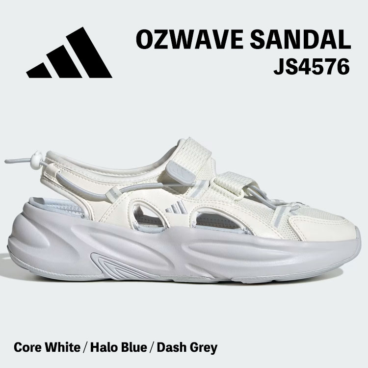 アディダス サンダル adidas Ozwave Sandals JS4576 Core White / Halo Blue / Dash Grey ホワイト ブルー グレー スポーツウェア メンズ レディース シューズ 【中古】未使用品｜ルームセブンジャパン