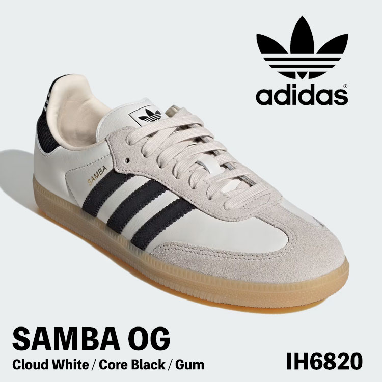 アディダス スニーカー adidas スニーカー SAMBA OG サンバOG IH6820 Cloud White / Core Black / Gum クラウド 白いこと 中核グループ黒いこと チュインガム シューズ【中古】未当てはめる品
