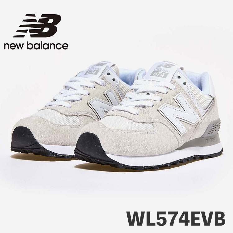 ニュー平衡にする スニーカー 574 New Balance スニーカー 574 WL574EVW WHITE 白いこと シューズ【中古】未当てはめる品