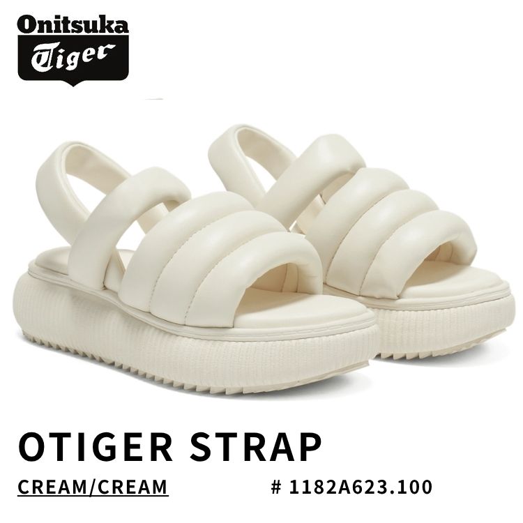 オニツカタイガー サンダル レディース Onitsuka Tiger サンダル レディース OTIGER STRAP CREAM/CREAM 皮膚軟化剤/皮膚軟化剤 オー虎 # 1182A623.100 シューズ ウィメンズ レディーズ