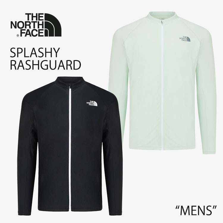 ノースフェイス ラッシュガード メンズ THE NORTH FACE SPLASHY RASHGUARD スプラッシュ ロングスリーブ ジップアップ 長袖 BLACK ブラック MINT ミント NJ5JR02A NJ5JR02B ウェア【中古】未使用品