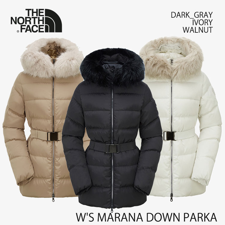 ノースフェイス ダウン THE NORTH FACE レディース W'S MARANA DOWN PARKA ウーマン マーラーナ ダウンパーカー DARK GRAY ダークグレー IVORY アイボリー WALNUT ウォルナット NJ1DP91A/B/C ウェア【中古】未使用品｜ルームセブンジャパン