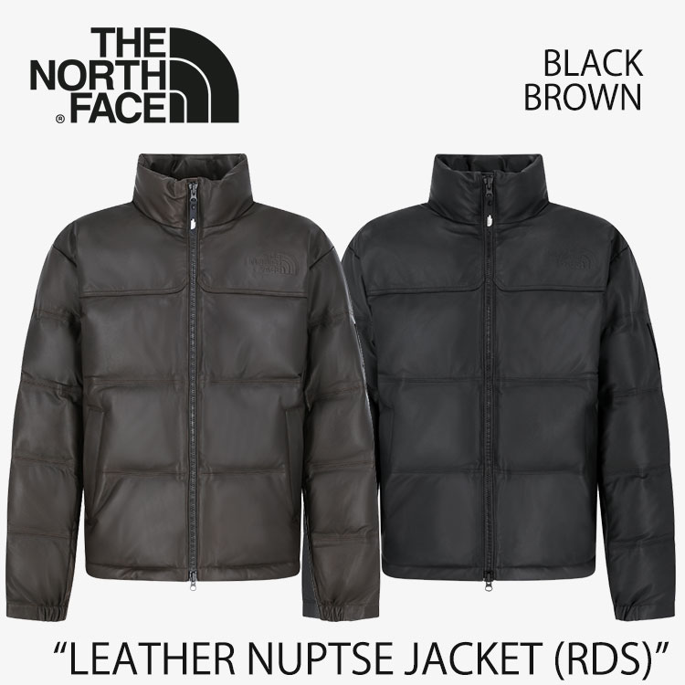 ノースフェイス ダウン メンズ レディース レザー THE NORTH FACE ダウン メンズ レディース LEATHER NUPTSE JACKET(RDS) レザー ヌプシ ジャケット 天然皮革 BLACK ブラック BROWN ブラウン NJ1DR54J/K ウェア 男女兼用 ユニセックス【中古】未使用品｜ルームセブンジャパン