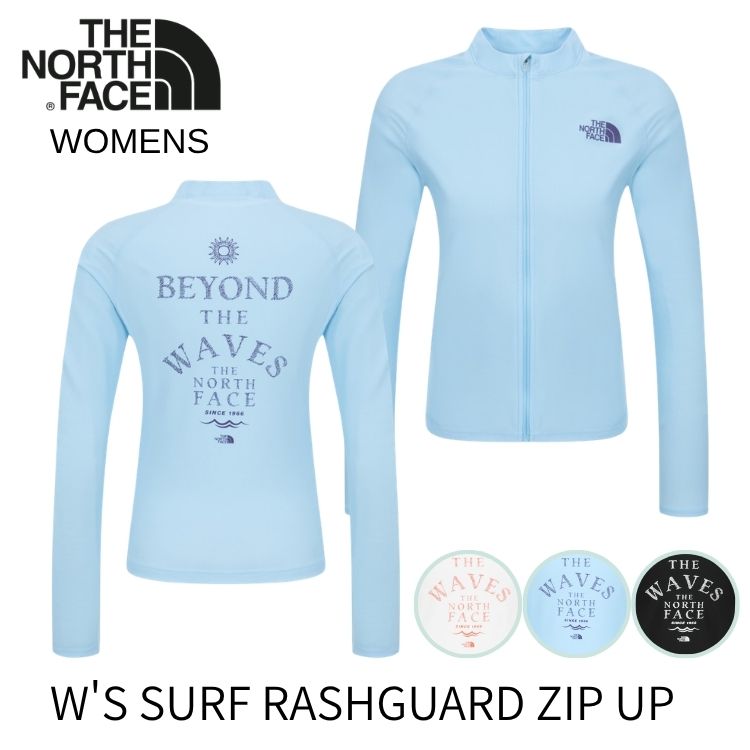 ノースフェイス ラッシュガード レディース THE NORTH FACE W'S SURF RASHGUARD ZIP UP ラッシュガード レディース ウィメンズ サーフ ジップアップ 長袖ラッシュガード BLACK NAVY WHITE ブラック ネイビー ホワイト NJ5JS31A NJ5JS31B NJ5JS31C ウェア【中古】未使用品