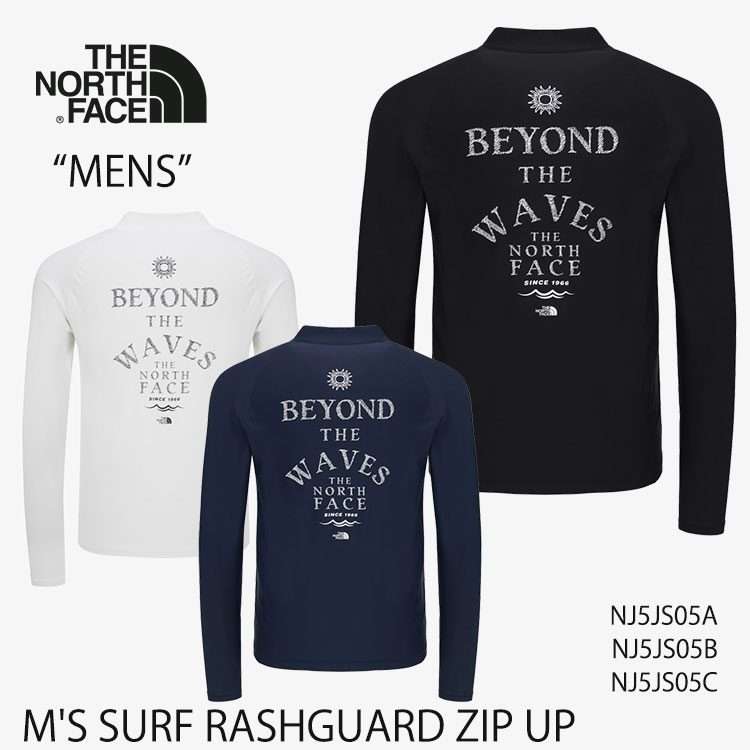 ノースフェイス ラッシュガード メンズ THE NORTH FACE M'S SURF RASHGUARD ZIP UP メンズ サーフ ジップアップ 長袖ラッシュガード BLACK NAVY WHITEブラック ネイビー ホワイト NJ5JS05A NJ5JS05B NJ5JS05C ウェア【中古】未使用品
