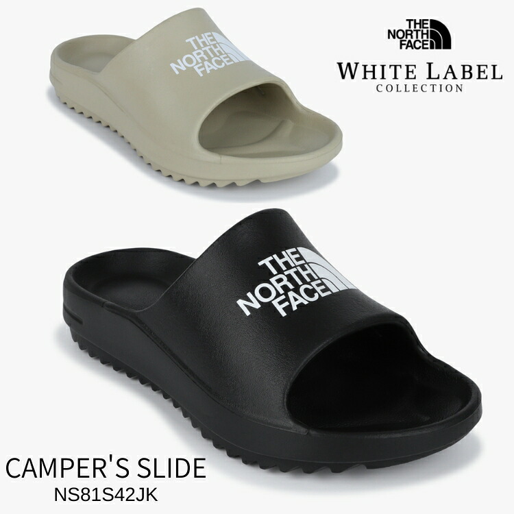 ノースフェイス サンダル THE NORTH FACE サンダル CAMPER&rsquo;S SLIDE キャンパーズ スライド サンダル BLACK BEIGE ブラック ベージュ NS81S42J/ NS81S42K【中古】未使用品｜ルームセブンジャパン