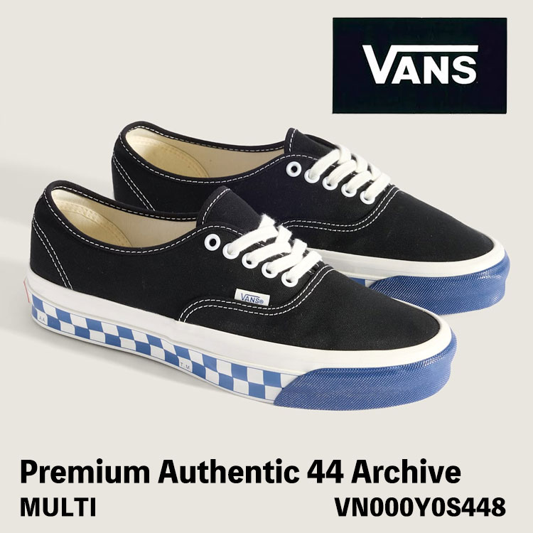 バンズ スニーカー VANS スニーカー メンズ レディース PREMIUM オーセンティック Premium Authentic 44 Archive BLACK/TRUE NAVY VN000EK4Z0V 割り増し金 オーセンティック 44 アーカイブ 黒いこと 米国海軍 シューズ