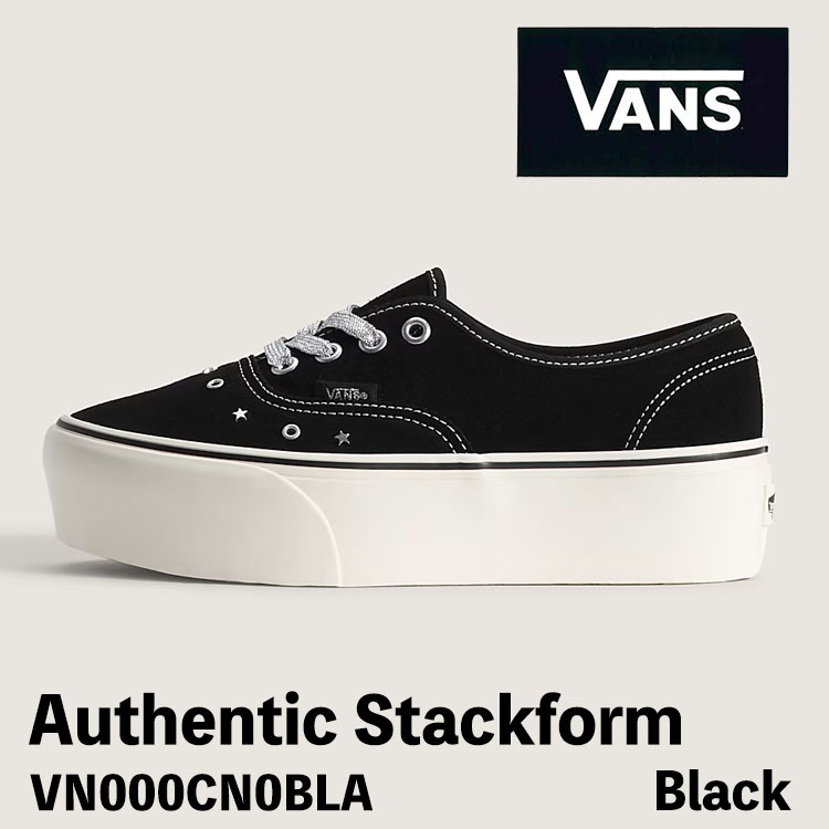 バンズ スニーカー 厚底 VANS スニーカー 厚底 Authentic Stackform VN000CN0BLA (Suede) Black オーセンティック プラットフォーム ブラック シューズ 15,304円