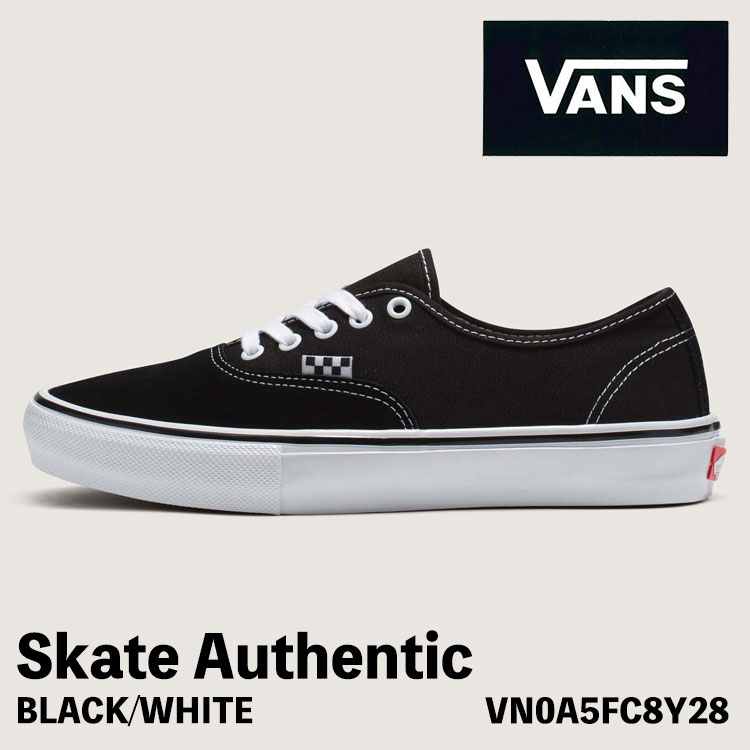 バンズ スニーカー VANS スニーカー スケートオーセンティック Skate Authentic VN0A5FC8Y28 BLACK/WHITE シューズ メンズ レディース