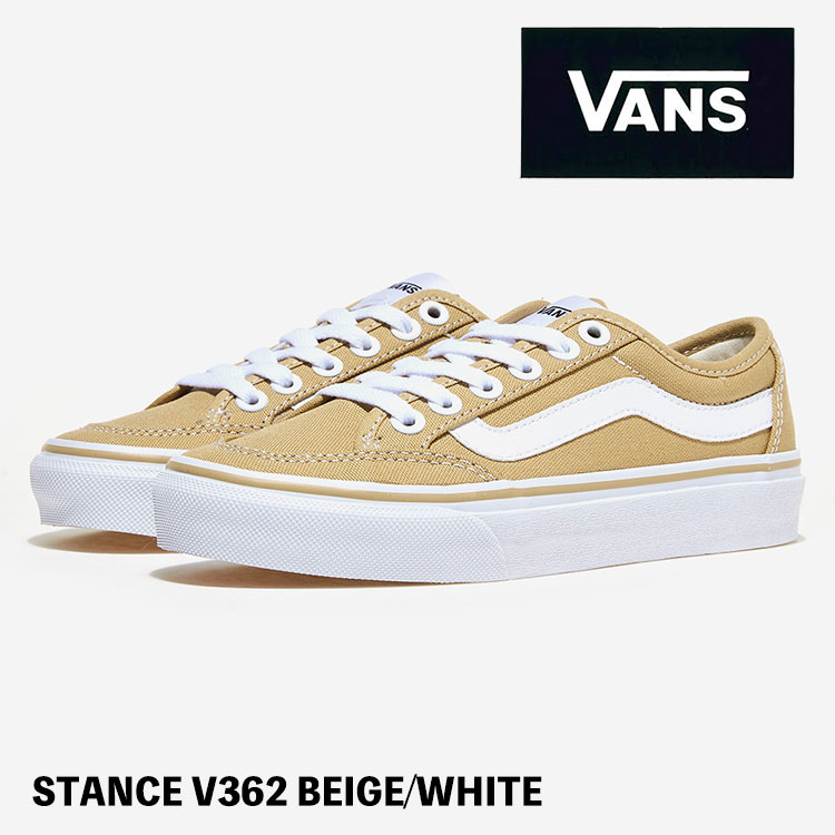 バンズ スニーカー VANS スニーカー STANCE スタンス V362 BEIGE/WHITE ベージュ ホワイト シューズ【中古】未使用品