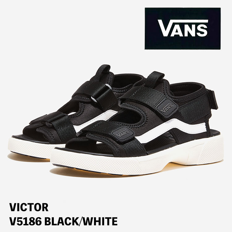 バンズ サンダル VANS スポーツサンダル VICTOR(ビクター) V5186 BLACK/WHITE ブラック ホワイト ヴァンズ シューズ【中古】未使用品｜ルームセブンジャパン