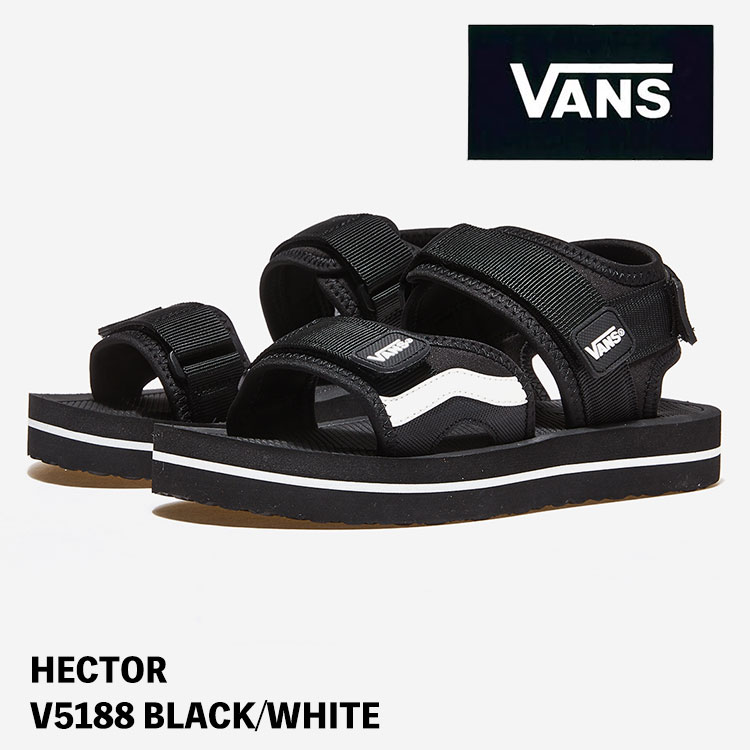 バンズ サンダル VANS 運動競技サンダル HECTOR V5188 ヘクター BLACK/WHITE 黒いこと 白いこと ヴァンズ シューズ【中古】未当て嵌める品 サンダル-ビーチサンダル-靴