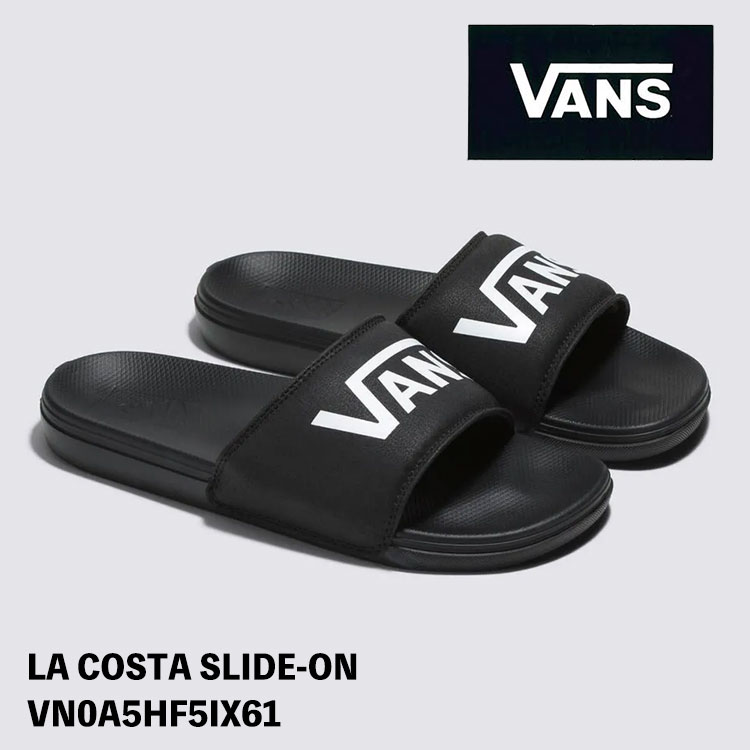 バンズ サンダル VANS 天使の都市 COSTA SLIDE-ON ラコスタ スライドオン BLACK 黒いこと ヴァンズ シューズ VN0A5HF5IX61 メンズ レディース 成人男性 お上さん【中古】未当て嵌める品