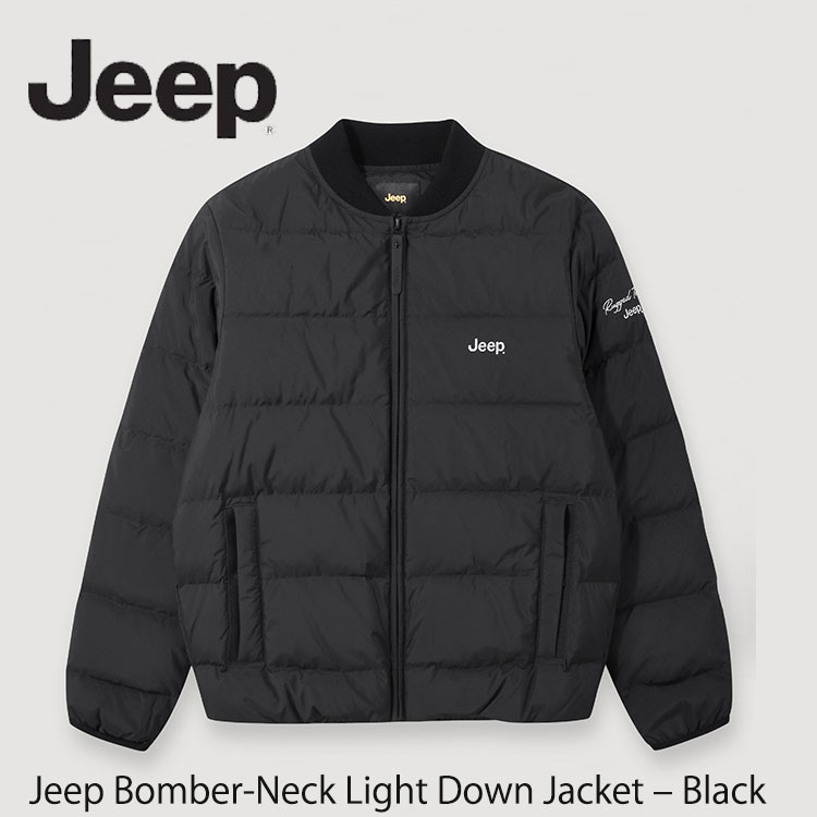 ジープ ダウン Jeep ダウン メンズ レディース Jeep Bomber-Neck Light Down Jacket ? Black ボンバー ネック ダウンジャケット BLACK ブラック JQ4JPU491BK ウェア
