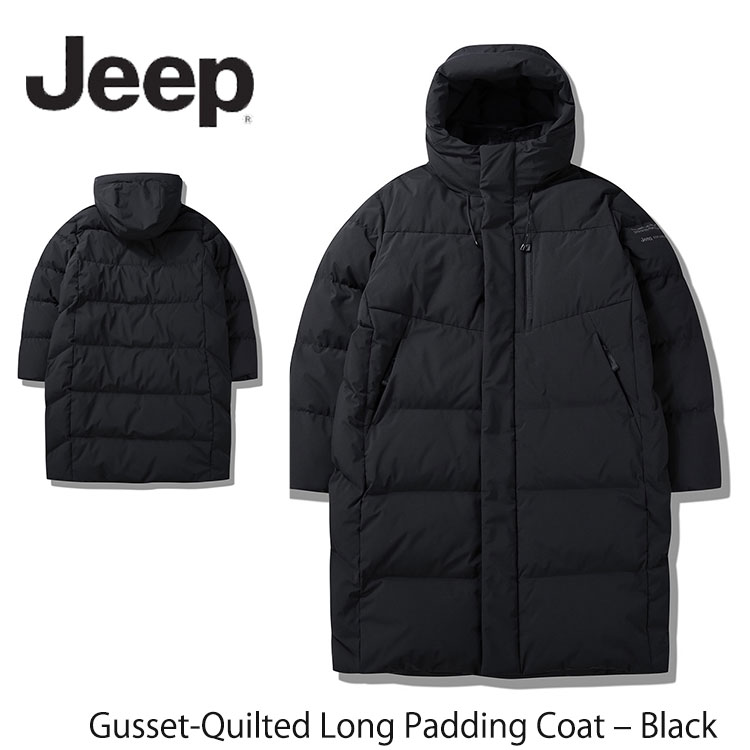 ジープ キルティング ロング パテッド コート Jeep コート メンズ レディース Quilted Long Padding Coat ? Black キルティング ロング パディング コート BLACK ブラック JP4JPU415BK ウェア
