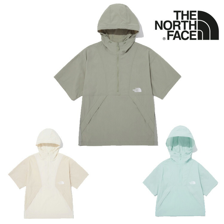 ノースフェイス 半袖 パーカーTHE NORTH FACE メンズ レディース DAY TECH S/S ANORAK デイテック ショートアノラック CREAM クリーム SLATE_KHAKI スレートカーキ MINT ミント NA3LQ02A/B/C ウェア【中古】未使用品