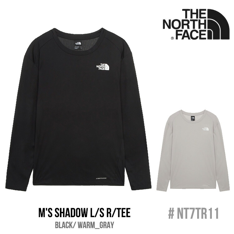 ノースフェイス Tシャツ 長袖 THE NORTH FACE ロンT M'S SHADOW L/S R/TEE メンズ シャドウ ロングスリーブ ラウンドTEE BLACK ブラック WARM_GRAY ウォームグレー NT7TR11A/B ウェア【中古】未使用品