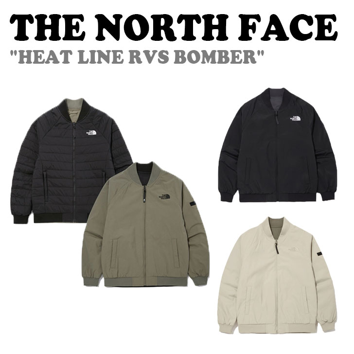 北の方人間の顔 上衣 THE NORTH FACE HEAT LINE RVS BOMBER 温気 伝達ルート リヴァーシブル ボン赤ちょうちん BLACK 黒いこと KHAKI カーキ LIGHT_BEIGE ともし火 ベージュ NJ3NN01A/B/C お召しもの【中古】未当て嵌める品 コート・ジャケット-メンズファッション