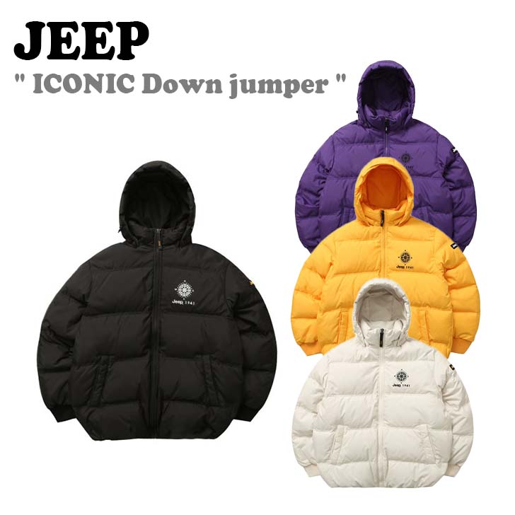 ジープ ダウン Jeep ICONIC Down jumper アイコニック ダウンジャンパー LIGHT BEIGE ライト ベージュ YELLOW イエロー PURPLE パープル BLACK ブラック JM4JPU491BK/UP/YE/LE ウェア|ルームセブンジャパン
