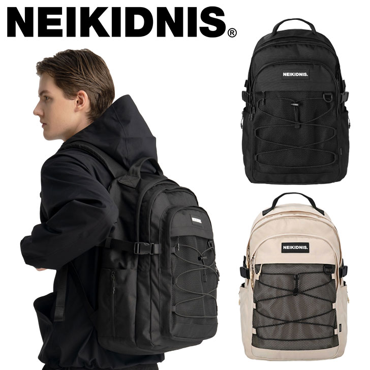 ネイキドニス 背嚢 NEIKIDNIS 置き目売りわたす店 メンズ レディース EPIC BACKPACK 叙事詩 うしろ側容器に並べる BLACK 黒いこと LIGHT BEIGE ともし火ベージュ NB35ABG030 御徒面子