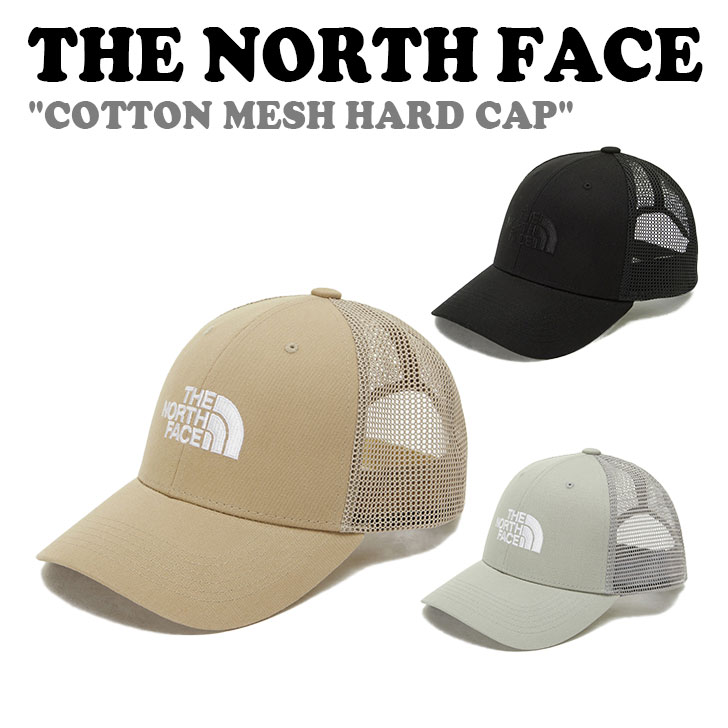 ノースフェイス キャップ THE NORTH FACE メンズ レディース COTTON MESH HARD CAP コットン メッシュ ハードキャップ BLACK ブラック BEIGE ベージュ SLATE KHAKI スレート カーキ NE3CP05D/E/F ACC【中古】未使用品