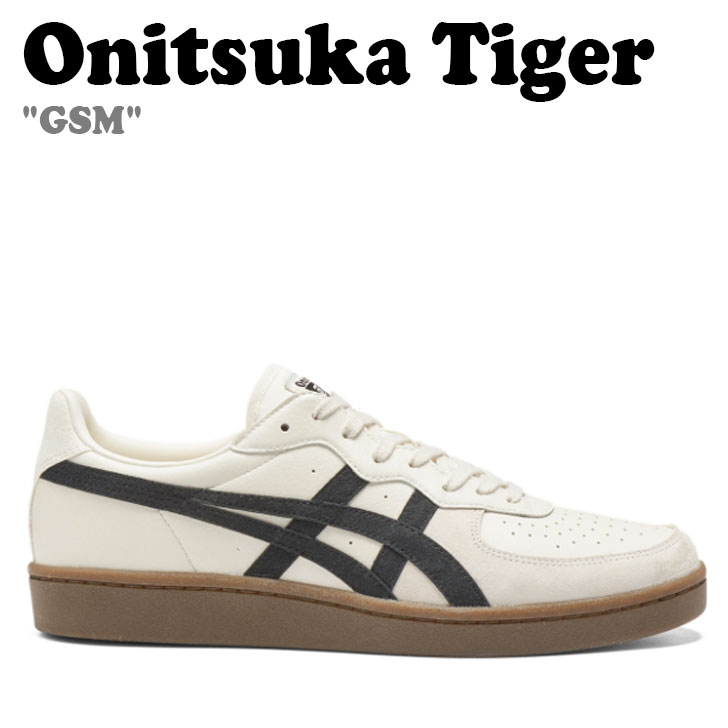 オニツカタイガー スニーカー Onitsuka Tiger メンズ レディース GSM ジーエスエム CREAM BLACK  皮膚軟化剤 黒いこと 1183A353.127 シューズ