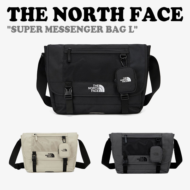 ノースフェイス メッセンジャーバッグ THE NORTH FACE メッセンジャーバッグ メンズ レディース SUPER MESSENGER BAG L スーパー メッセンジャーバッグ ラージ BLACK ブラック LIGHT BEIGE ライトベージュ DARK GRAY ダーク グレー NN2PQ00J/K/L バッグ【中古】未使用品｜ルームセブンジャパン