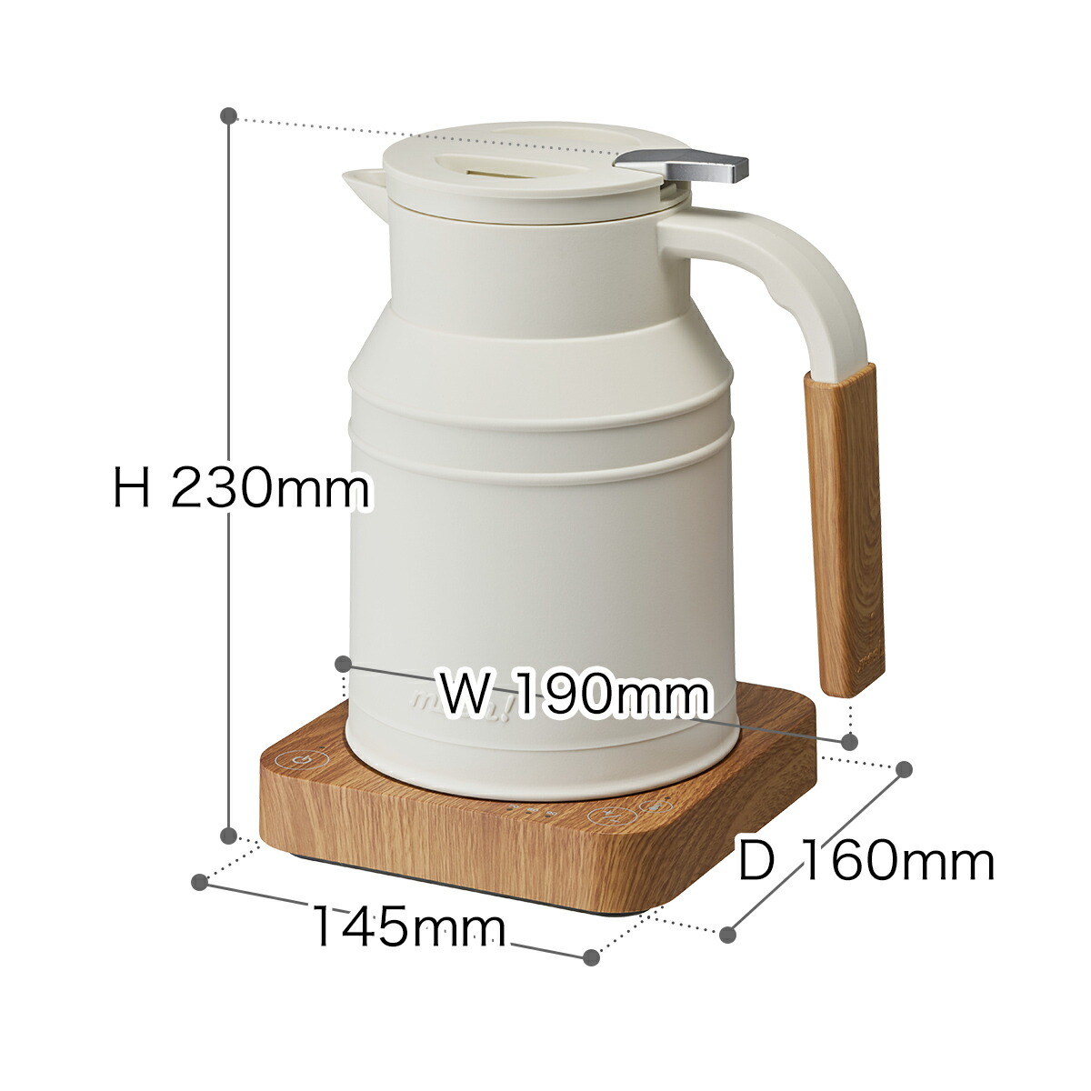 電気ケトル 温度設定 保温 電気ポット モッシュ 保温 M Ek1 M Ek1 温度調節 ギフト ケトル ポット 授乳 湯沸し おしゃれ かわいい 木目調 北欧 ミルクタンク やかん ミニポット 祝い ギフト 新生活 ポイント10倍 送料無料 Mosh ケトル インテリアショップroomy