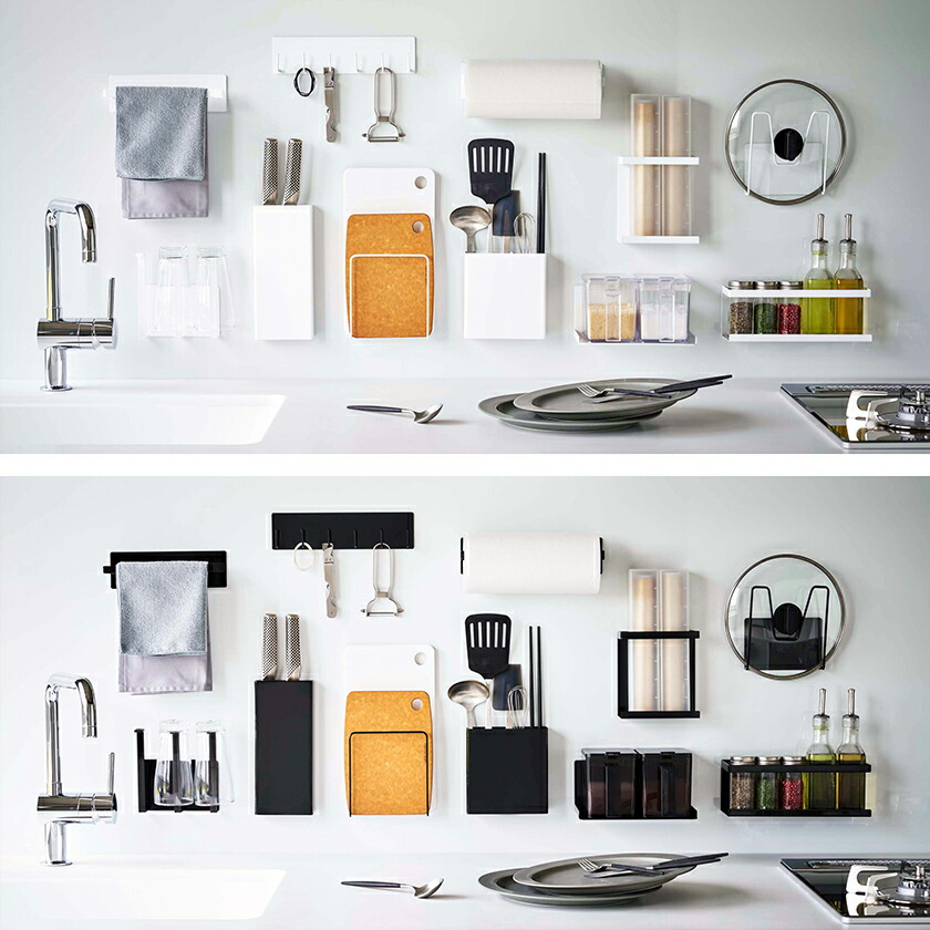 楽天市場 マグネットキッチンツールフック タワー 山崎実業 Tower おたま掛け お玉掛け キッチンツール フック マグネット 壁掛け 磁石 収納 キッチン収納 壁面収納 ハンガー 台所 便利グッズ おしゃれ モノトーン Yamazaki ブラック ホワイト 5134 5135 ポイント