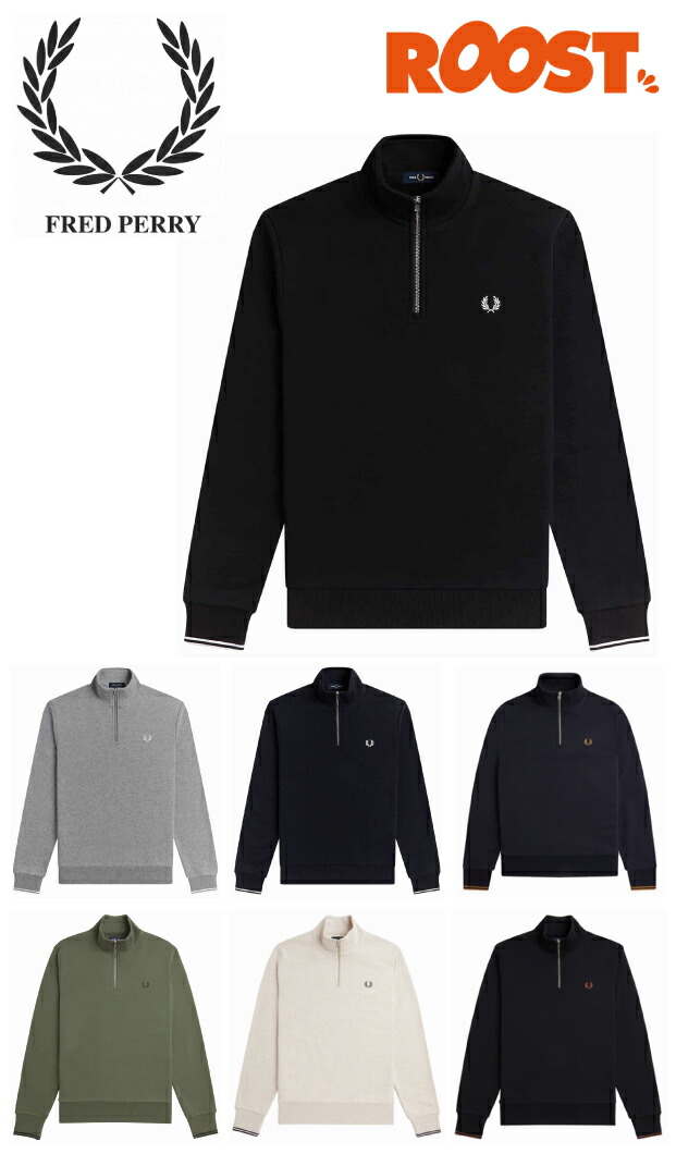 FRED PERRY フレッドペリー SWEATSHIRTS Half Zip Sweatshirt スウェットシャツ ハーフジップ M3574 日本正規品 メンズ トレーナー