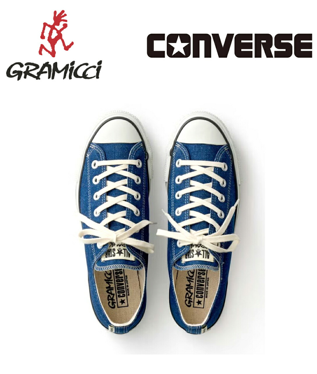 Gramicci グラミチ CONVERSE ALL STAR J HEMP DENIM OX コンバース オールスターJ ヘンプデニム 31317930 日本定め事品 メンズ スニーカー 日本製