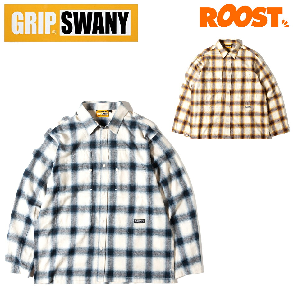 GRIP SWANY グリップスワニー GSMSH-071 BRUSHED CHECK SHIRTS ブラッシュドチャックシャツ メンズ 2025秋冬 日本正規品