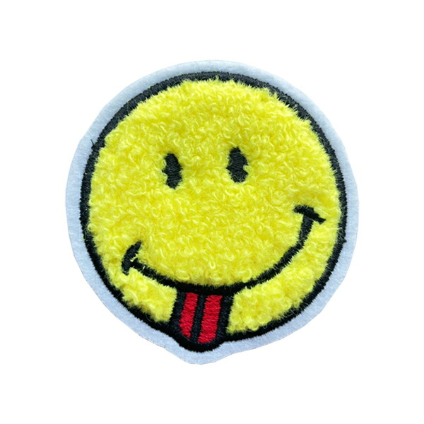 楽天市場】スマイル ワッペン 刺繍 アイロン接着 縦6cm×横6cm 舌 ニコ