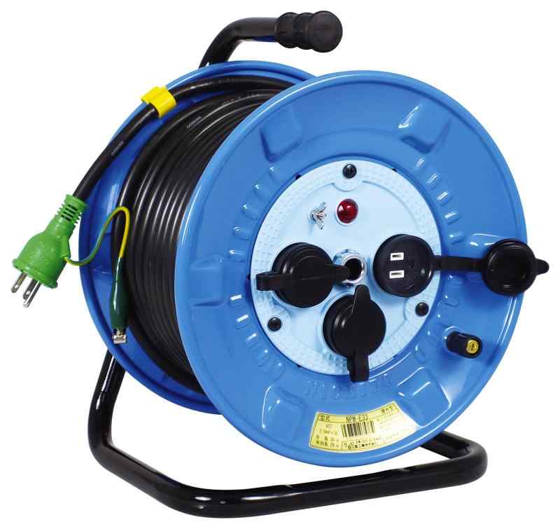 日動工業 電工ドラム 100V 防雨防塵型 アース付 30m NPW-E33｜RoothouseStore