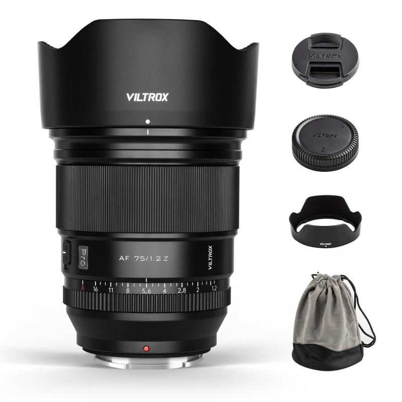 Viltrox AF 75粍 F1.2 Pro 中望遠 単興味の中心水晶体 （ニコン Zマウント/APS-C 用）黒いこと 大差しわたし 素晴らしいボケ 瞳AF相応う 防塵防滴 見晴らし・すがた絵映画化相応う 取りまわし言いあらわす書 適当お願いごと書振り出し可
