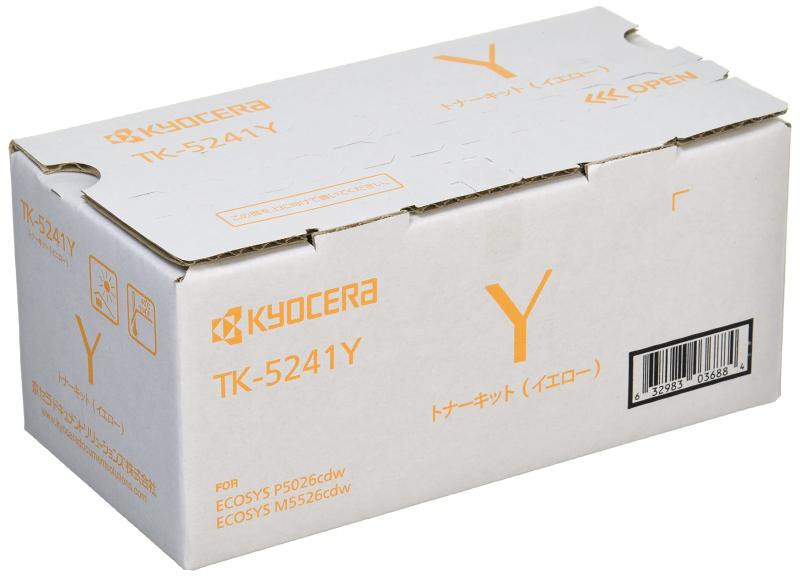 【KYOCERA純正】トナーカートリッジイエロー TK-5241Y(ECOSYS M5526cdw,P5026cdw向け)